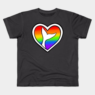 Pride Mermaid Heart Kids T-Shirt